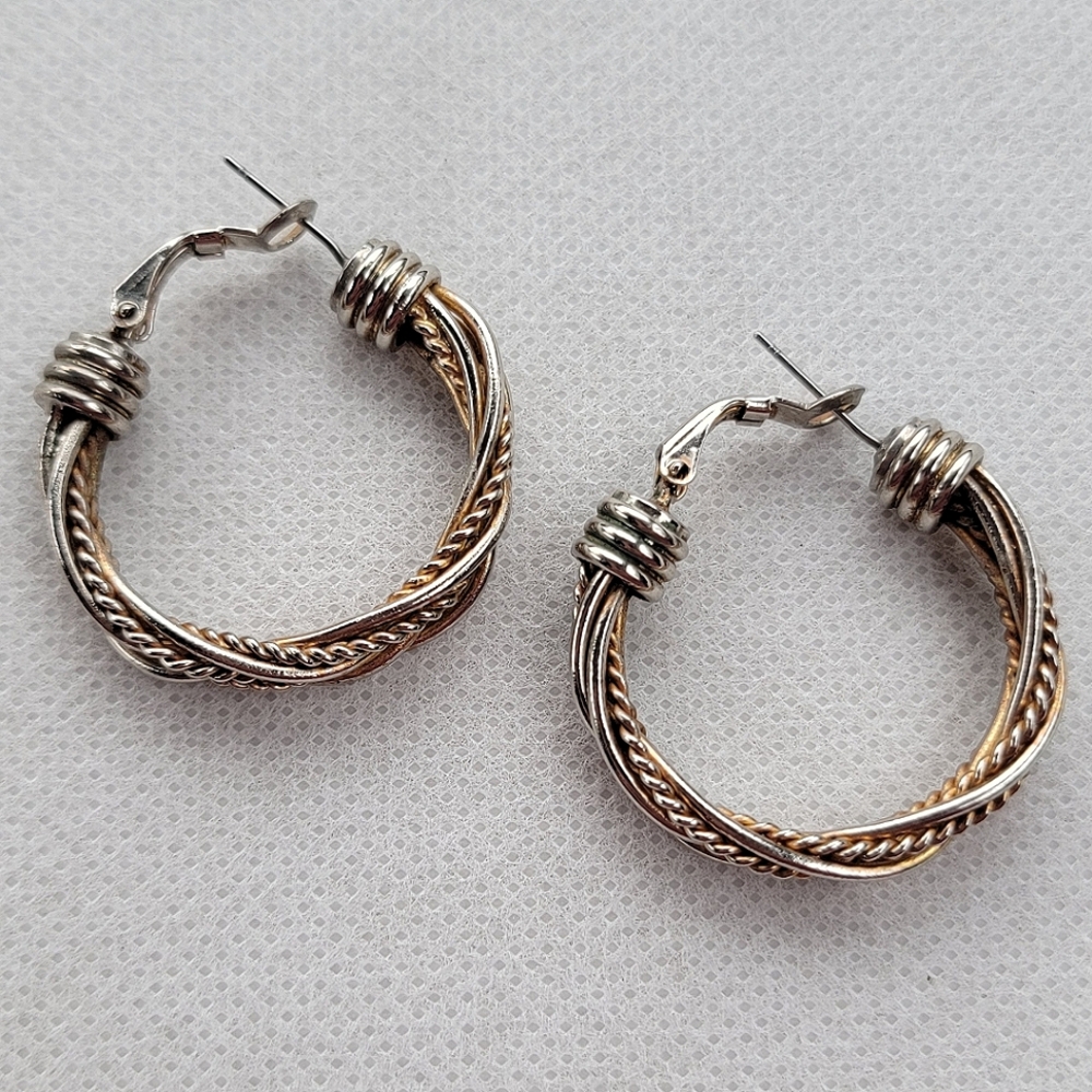 Braided Twisted Hoop Earrings